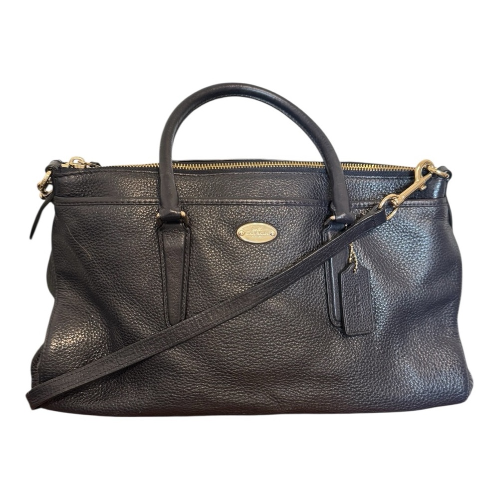 Coach Morgan Midnight Blue Pebbled Leather Bag